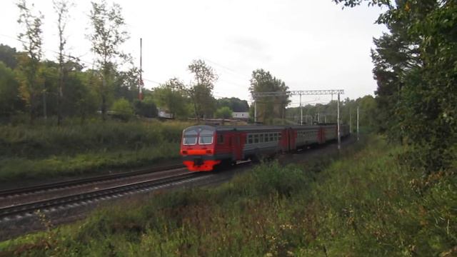 Электропоезд ЭД4МК-0073 перегон Нара-Латышская 13.09.2017 смотреть онлайн