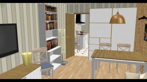 Студия 26,8 м2.Комната как квартира.