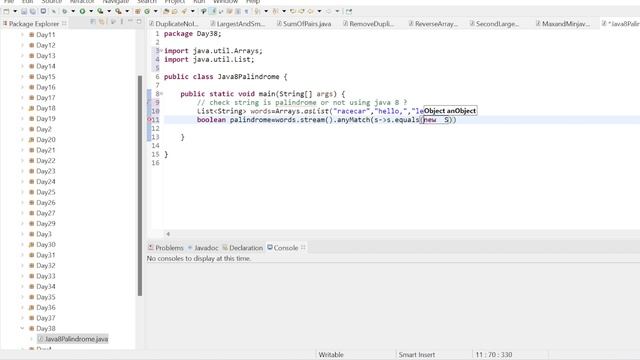 How to check string is palindrome or not using java 8 | string is palindrome or not #java #strings смотреть онлайн
