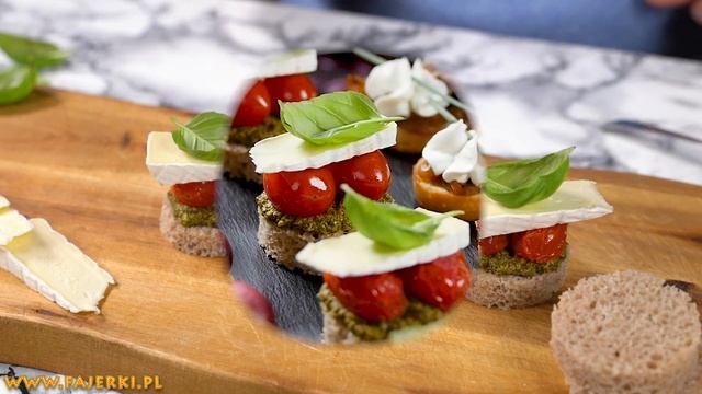 TOP Easy Quick Recipes For Party Snacks! Croutons With Pesto, Caramelized Onion And Camembert
