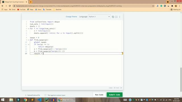 HackerRank Merge Sort: Counting Inversions problem solution in Python | Interview Preparation kit смотреть онлайн