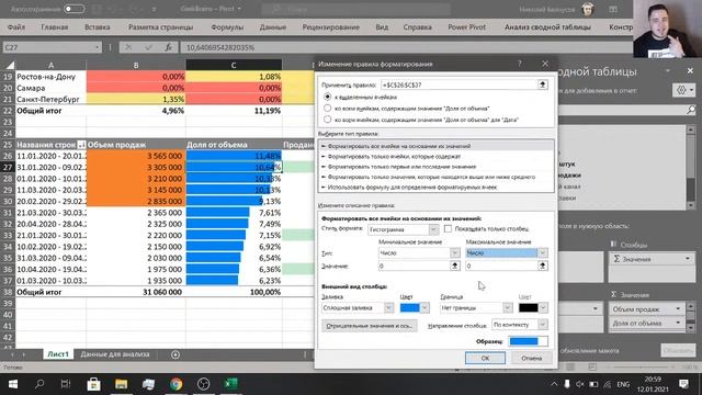 Продвинутая аналитика в Excel: сводные и диаграммы смотреть онлайн
