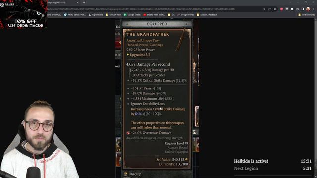 They Need to Buff This Uber Unique... The Grandfather | Diablo 4 Season 2 смотреть онлайн