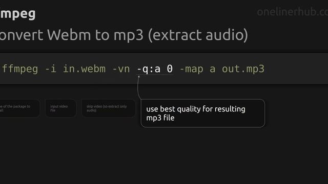 Convert Webm to mp3 (extract audio) #ffmpeg смотреть онлайн