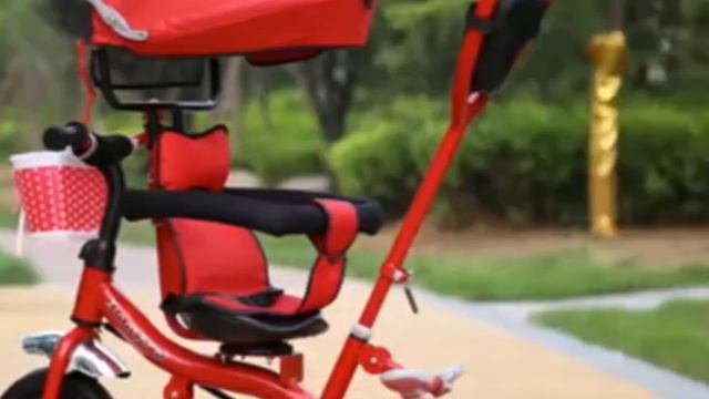 Велосипед трехколесный для 1-5 лет с родительской ручкой. Дт12 смотреть онлайн