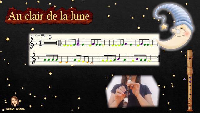 Au claire de la lune. Tutorial para flauta. смотреть онлайн