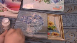 Алмазная мозаика на подрамнике\Готовые две работы/Покрываем акриловым лаком\Что получилось в итоге?