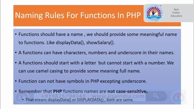 38 Naming Rules For Function Name In PHP смотреть онлайн
