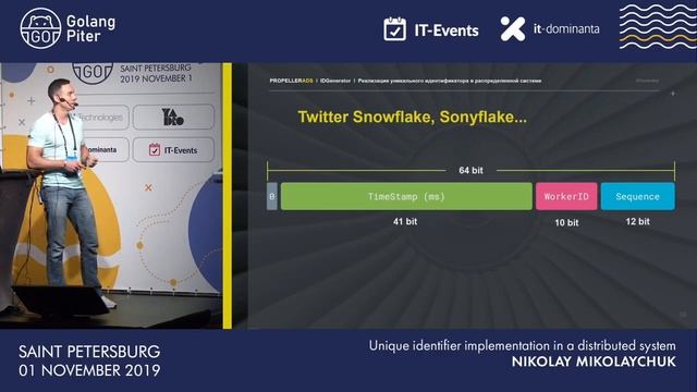 Golang Piter, Реализация уникального идентификатора в распределенной системе, Николай Миколайчук смотреть онлайн