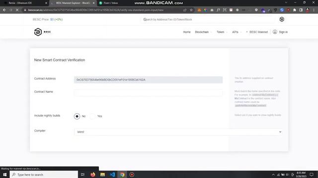 Verification process for standard JSON file thru remix on https://bescscan.io смотреть онлайн