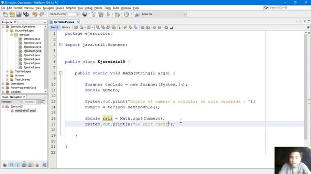 16 . Curso de Java II Operadores II Ejercicio - Calcular la raíz cuadrada de un número смотреть онлайн