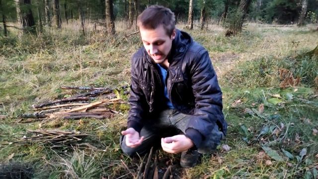 ЛЕСНОЙ ЛАЙФХАК / КАК РАЗЖЕЧЬ КОСТЕР С ОДНОЙ СПИЧКИ?! #лайфхак #лес #костер