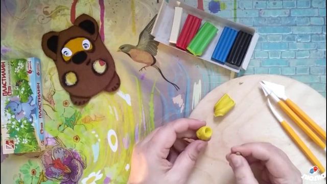 Как слепить бочонок с мёдом из пластилина фирмы ЛУЧ