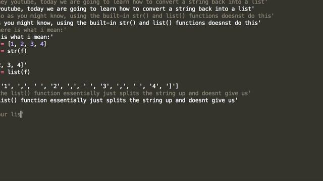 Converting a string list back into a Python list смотреть онлайн