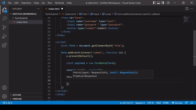 POST form data using JavaScript's Fetch API смотреть онлайн