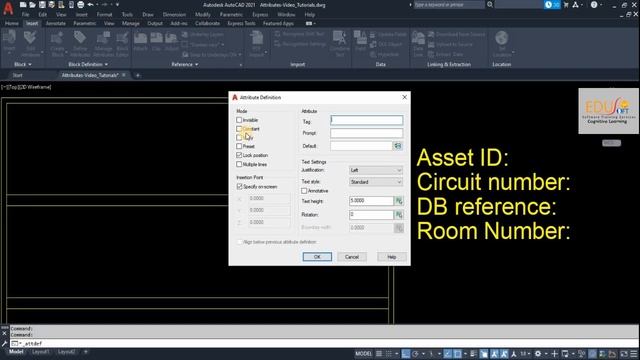 Advance tutorial for AutoCAD: Attributes in AutoCAD Part 1 смотреть онлайн