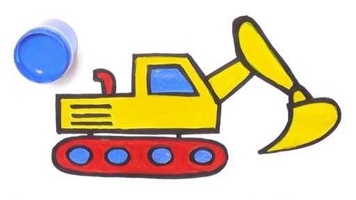 Как нарисовать игрушечный Экскаватор детям смотреть онлайн