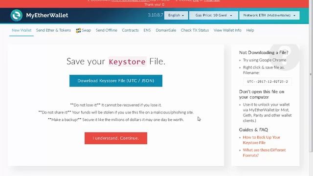 Криптовалюта Эфириум. Как создать кошелек Ethereum на MyEtherWallet смотреть онлайн