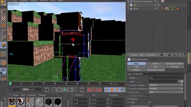 Cinema 4D: Como fazer Cenario para Thumbnail de minecraft смотреть онлайн