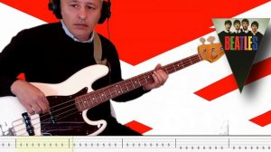 The Beatles -  Come Together (Bass Cover) +TABS