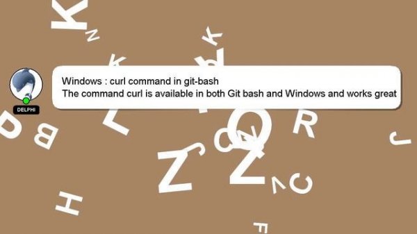 Windows : curl command in git-bash