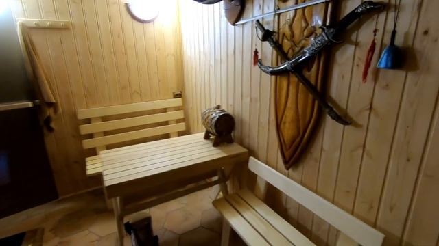 крутая баня из гаража готова (часть 8 мебель, полки, электрика) смотреть онлайн