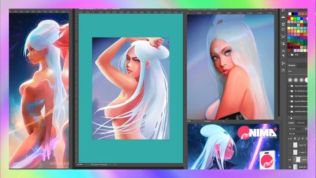Photoshop Painting Process - Nima [Speedpaint] смотреть онлайн