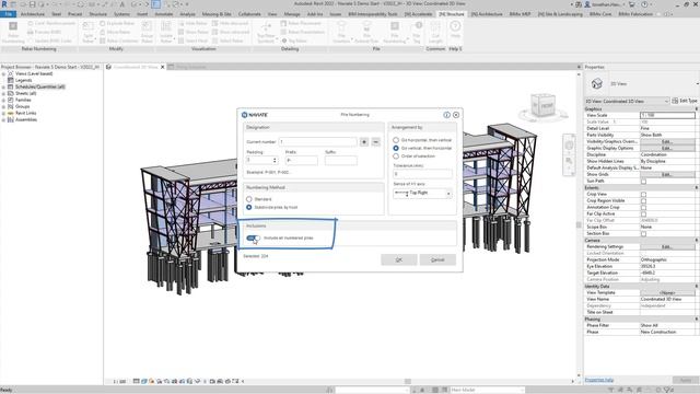 Add Pile Numbering Automatically With Naviate Structure