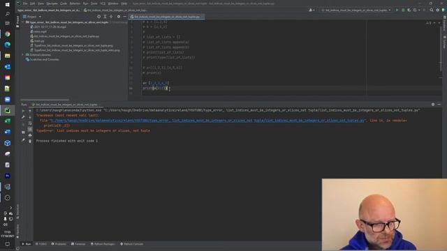 TypeError List Indices Must Be Integers Or Slices Not Tuple