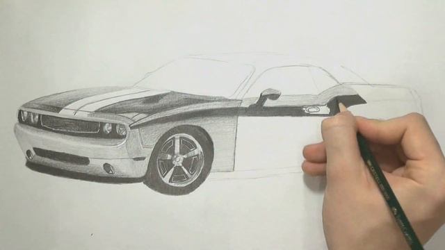 Как нарисовать машину Dodge Challenger #рисуноккарандашом#рисованиеснуля смотреть онлайн