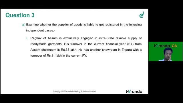 Indirect Tax Laws RTP Nov 2021 Paper - 4 (B) Ch - 7, 8, 9 & 10 | CA Sumit Kedia | Veranda CA смотреть онлайн