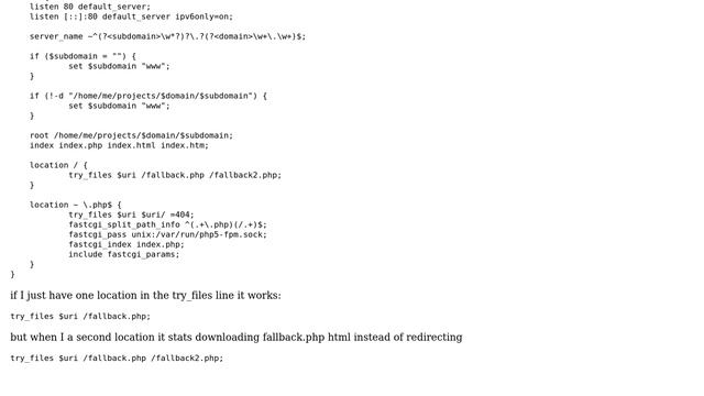 nginx config try_file with a conditional rewrite based on if a target file exists смотреть онлайн