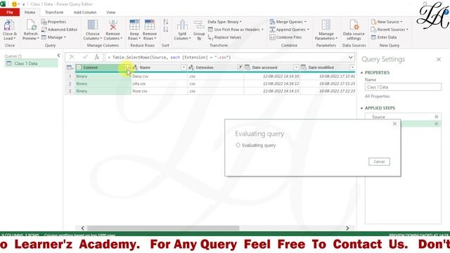 Combine CSV/TEXT Files from folder | Power Query | Combine Files in a Folder смотреть онлайн