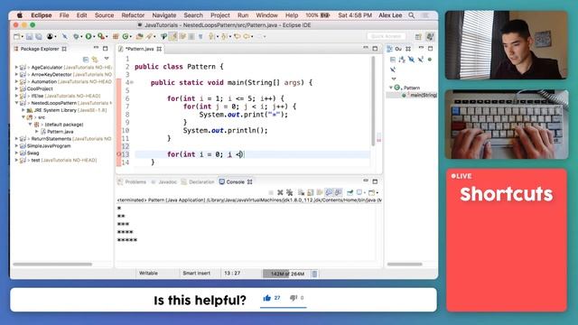 For Loop Pattern Program In Java #25 смотреть онлайн