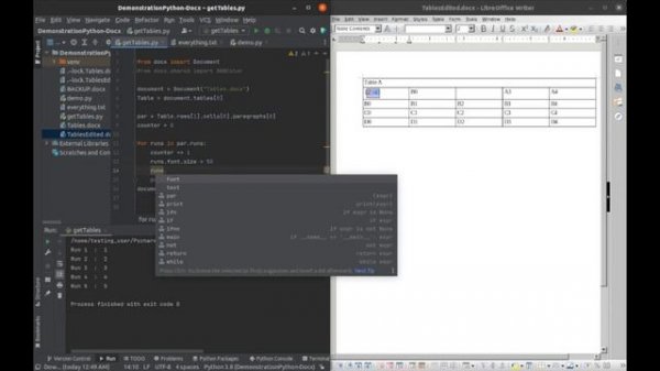 Python DocX Tables 3: formatting text runs and adding pictures.