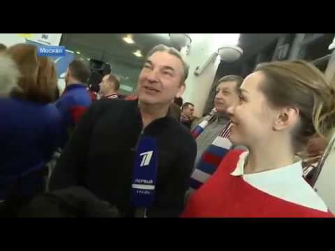 В Шереметьево торжественно встретили Российских олимпийцев смотреть онлайн