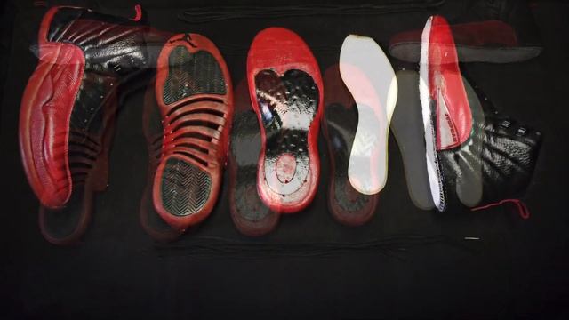 Air Jordan 12 Black & Red (Flu Game) Restoration смотреть онлайн