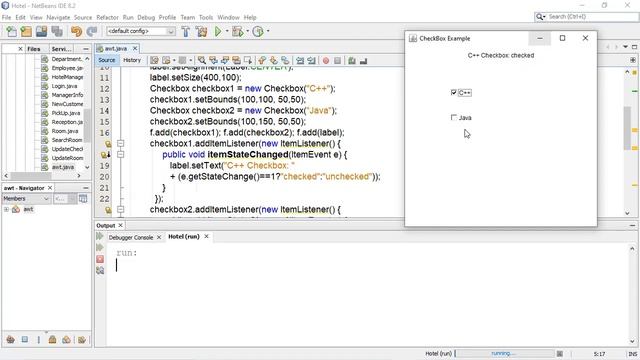 Abstract Window Toolkit Awt in java Checkbox in java on window application смотреть онлайн