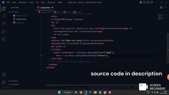 How to Take Screenshot Easily using JavaScript Free source code смотреть онлайн