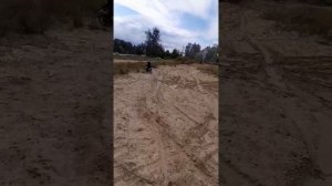 на питбайке kayo 50 приехал на  трассу для мотокросса