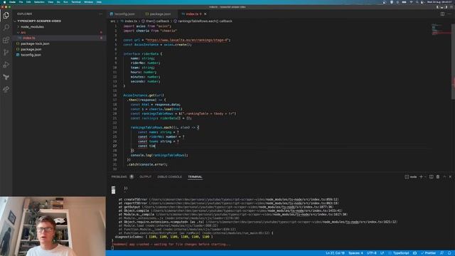 Typescript Web Scraper Tutorial | Using Cheerio to extract data into spreadsheet смотреть онлайн