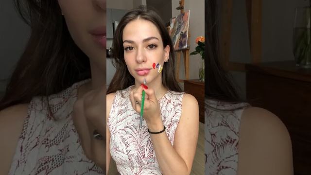 Помада из акриловых красок! Как сделать оттенок цвета губ? смотреть онлайн