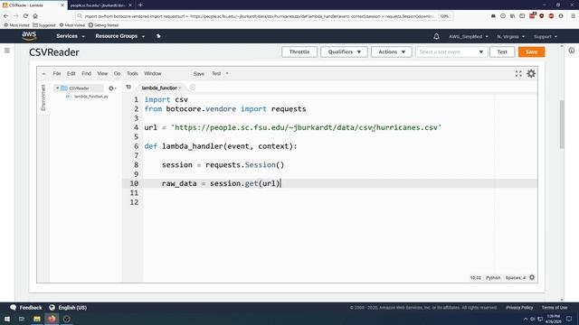 How to Download and Process a CSV File with AWS Lambda (using Python) | Step by Step Tutorial смотреть онлайн