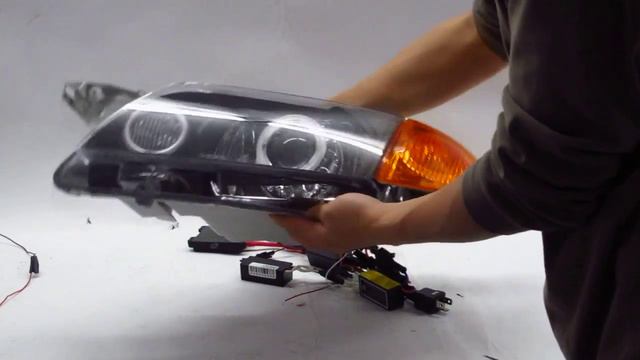 PREMACY 2002-2004 FACELIFTED CCFL HID Dual Projector Headlight Headlamp V1 BLACK For MAZDA LHD