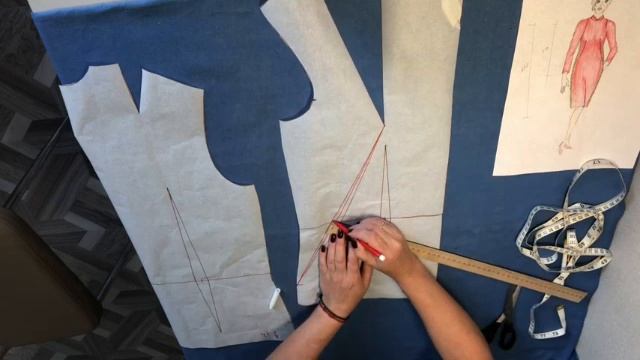 Как быстро смоделировать французскую вытачку на платье смотреть онлайн