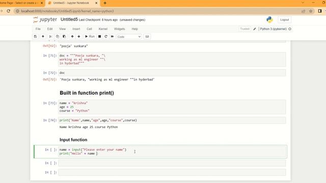 Input() function in Python смотреть онлайн