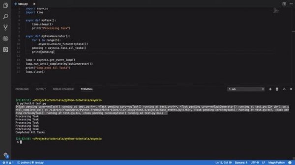 Asyncio Tasks in Python Tutorial