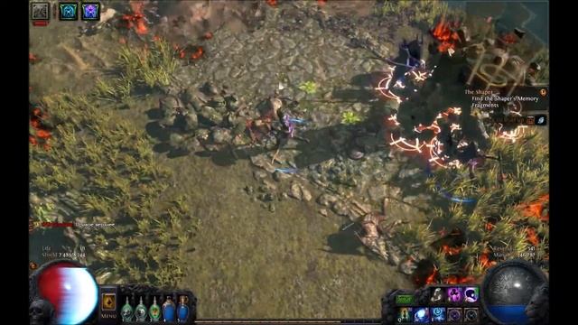 Path of Exile - демонстрация умения Мор, blight смотреть онлайн