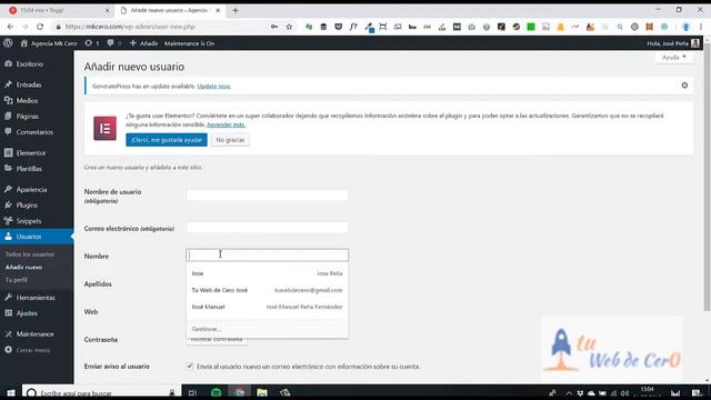 Crear USUARIOS En WORDPRESS - Gestión, roles y perfiles смотреть онлайн