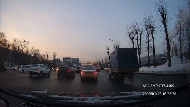 Driving In Moscow Agglomeration: Беговой - Красногорск 25/01/2019 (timelapse)